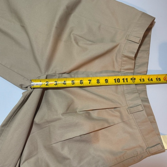 NWT Vintage L.L. Bean Men’s 36x34 Tan Pleat Pants Made In USA Inseam 31in - Picture 9 of 11
